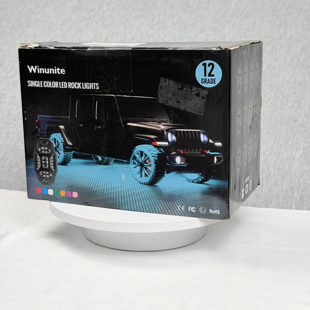 Winunite 12 Pod Blue LED Rock Lights Kit Truck ATV UTV SUV Waterproof Under glow